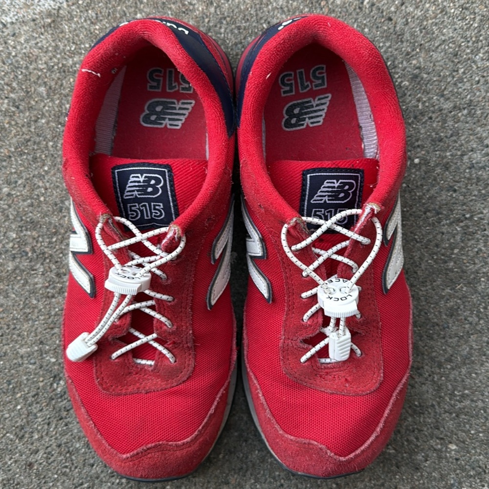 NEW BALANCE 515 WOMEN SHOES Sneakers LOCK LACES SUEDE LEATHER RETRO ORIGINAL RED - Picture 10 of 10